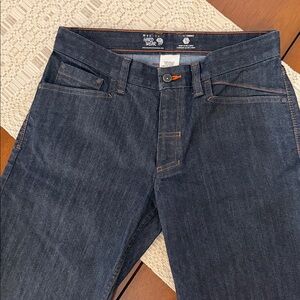 Men's 31x32 Mountain Hardwear Dark Blue Stretchstone Denim Jeans RN 69724